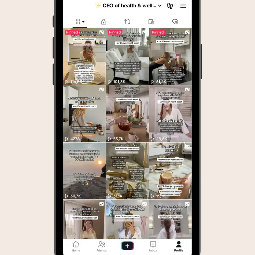 Primer iz iskustva: TikTok marketing kampanja Opis: Kampanja za organski rast profila klijenta na TikToku. Ključna dostignuća: